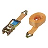 Pro Plus Spanband met Ratel - Inclusief 2 Haken - Oranje - 8 meter - 5 Ton Capaciteit Pro Plus Spanband met Ratel - Inclusief 2 Haken - Oranje - 8 meter - 5 Ton Capaciteit