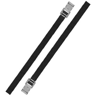 ProPlus Bindriemen met metalen gesp - 18 mm x 75 cm - zwart - set van 2