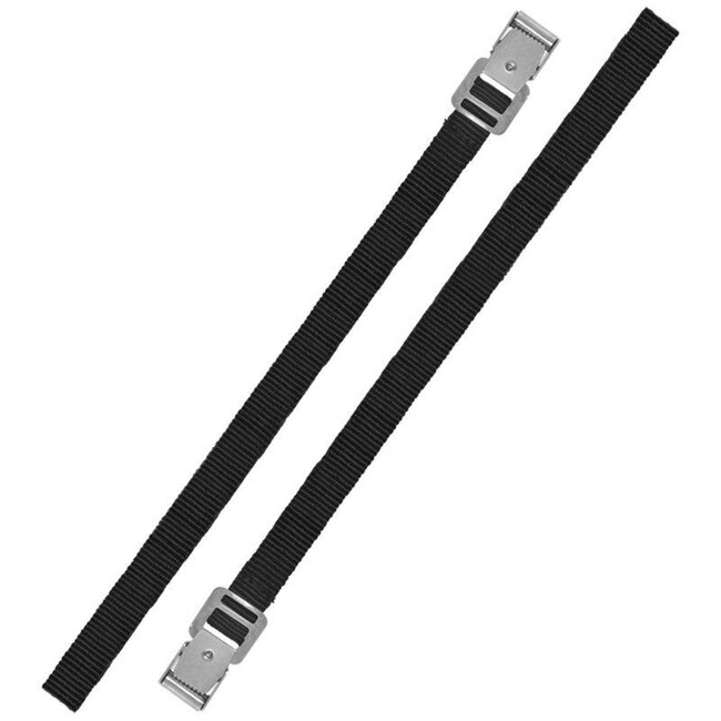 ProPlus Bindriemen met metalen gesp - 18 mm x 75 cm - zwart - set van 2