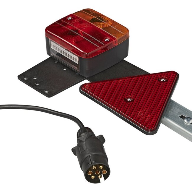 ProPlus Uitschuifbare verlichtingsbalk - Metaal - 140-200 cm - 12m kabel - 7-polige stekker