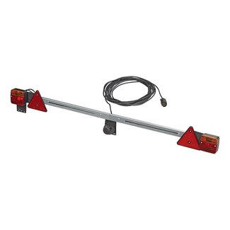 ProPlus Uitschuifbare verlichtingsbalk - Metaal - 140-200 cm - 12m kabel - 7-polige stekker