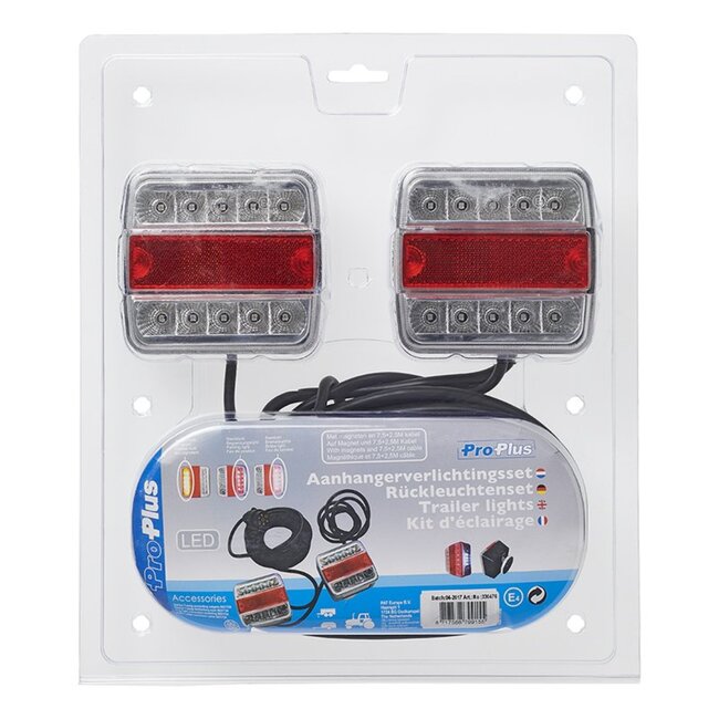 ProPlus Magnetische LED-verlichtingsset voor aanhanger - 7,5m kabel - 7-polige stekker