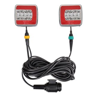 ProPlus Aanhangerverlichtingsset LED - Magneten - 7.5m en 2.5m kabel - 13-polige stekker