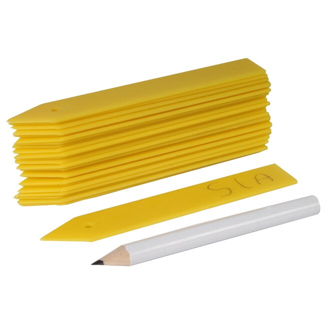 Talen Tools Plantenetiketten 10 cm met Potlood - Set van 25 stuks