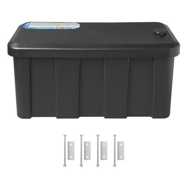 ProPlus Handige opbergbox voor aanhangerdissel - afsluitbaar - zwart - 565 x 245 x 290 mm