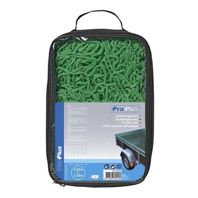 ProPlus Aanhangernet - 2x3 meter - Maaswijdte 45x45 mm - UV-gestabiliseerd - PP-garen