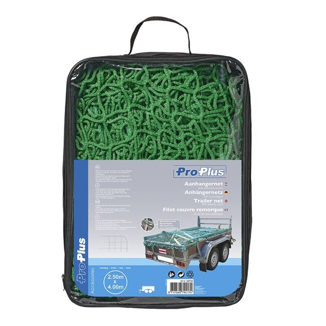 ProPlus Elastisch aanhangernet - 2.50 x 4.00 meter - Maas 45 x 45 mm - UV-gestabiliseerd