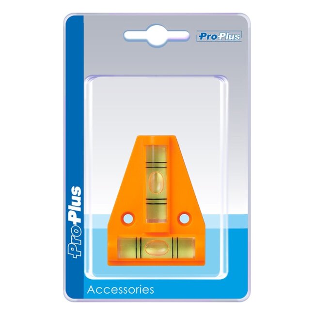 ProPlus Waterpas pyramide - Driehoekig ontwerp - Voor caravan en camper - 58 x 44 mm - Blisterverpakking