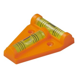 ProPlus Waterpas pyramide met magneet - Dubbele waterpas - 58 x 44 mm - Voor caravan en camper