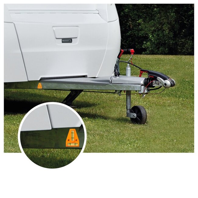 ProPlus Waterpas pyramide met magneet - Dubbele waterpas - 58 x 44 mm - Voor caravan en camper