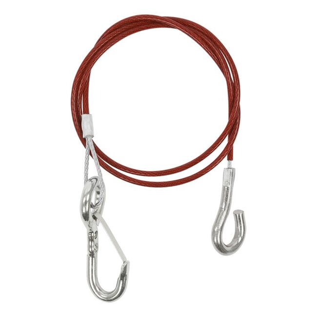 ProPlus Breekkabel met knijphaak - verzinkt - 1 meter - geplastificeerd