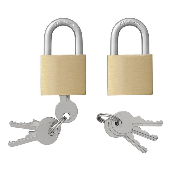 ProPlus Hangslot - Messing - 30 mm - Inclusief 3 sleutels