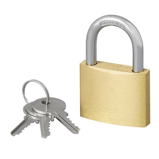 ProPlus Hangslot - Messing - 40 mm - Inclusief 3 sleutels