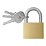 ProPlus Hangslot - Messing - 40 mm - Inclusief 3 sleutels