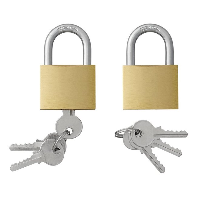 ProPlus Hangslot - Messing - 40 mm - Inclusief 3 sleutels