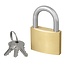 ProPlus Hangslot - Messing - Inclusief 3 sleutels - 50 mm - Goud en zilver