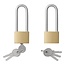 ProPlus Hangslot lang - messing - 40 mm - inclusief 3 sleutels