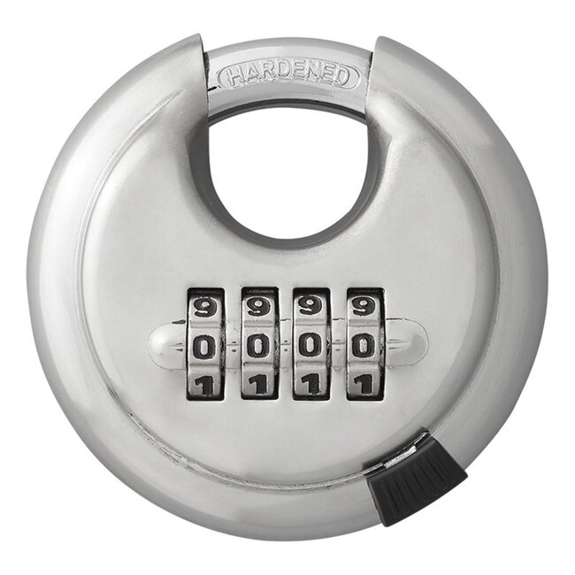 ProPlus Rond discusslot - 4-cijfercombinatie - gehard staal - Ø 70 mm