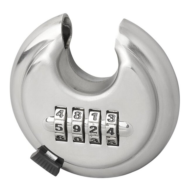 ProPlus Rond discusslot - 4-cijfercombinatie - gehard staal - Ø 70 mm