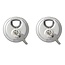 ProPlus Rond discusslot - 70 mm - gelijksluitend - roestvaststaal - 2 stuks
