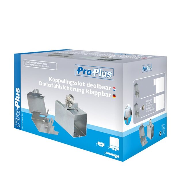 ProPlus Deelbaar koppelingsslot - verzinkt staal - 110 x 110 mm - maximale diefstalbescherming