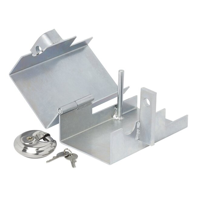 ProPlus Deelbaar koppelingsslot - 110 x 110 mm - met Ø 70 mm discusslot - verzinkt staal