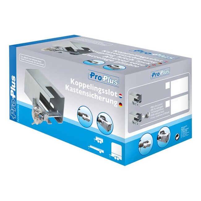 ProPlus Koppelingsslot - Robuust Verzinkt Staal - Universele Pasvorm - 110 x 110 mm