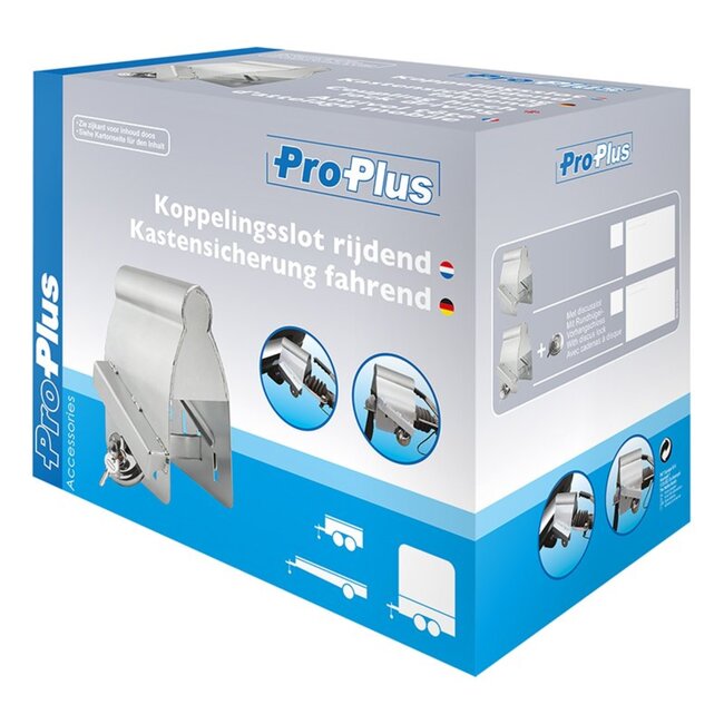 ProPlus Koppelingsslot - Rijdend - Verzinkt Staal - Maximale Diefstalbescherming