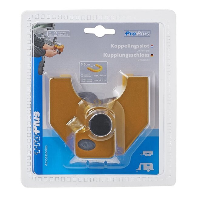 ProPlus Universeel koppelingsslot - roestbestendig - voor koppelingen 4,8 tot 6,1 cm breed