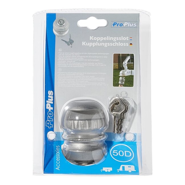 ProPlus Compact koppelingsslot - antidiefstal - Ø 50 mm - inclusief 2 sleutels