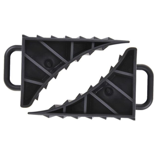 ProPlus Wielkeg met handvat - kunststof - extra profiel - zwart - 2 stuks