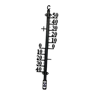 Talen Tools Zwarte Buitenthermometer - Metaal - 38 cm