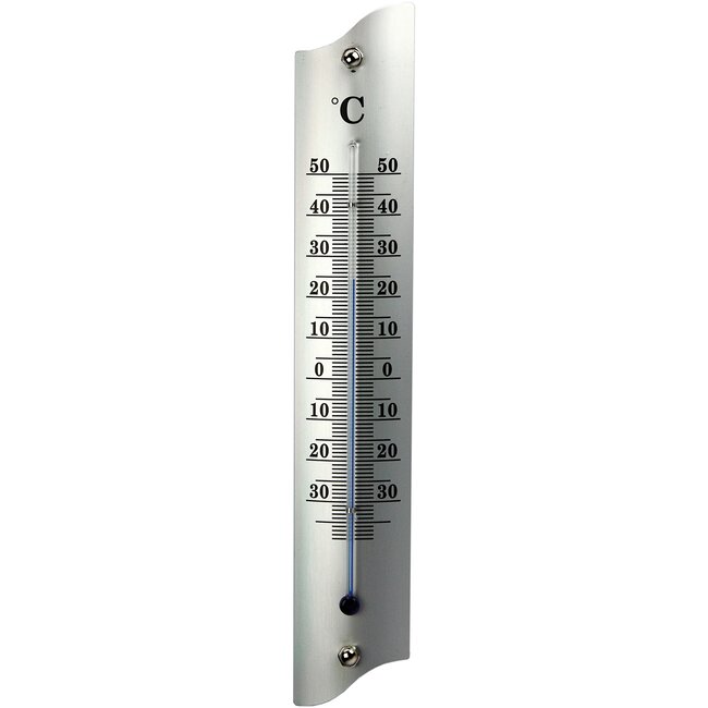Talen Tools Compacte Metalen Buitenthermometer - 22 cm - Weerbestendig