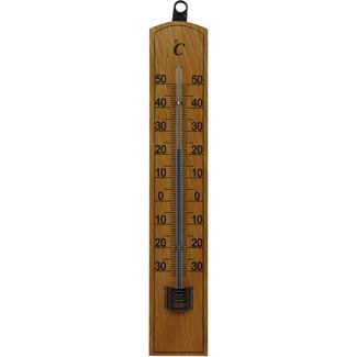 Talen Tools Stijlvolle Houten Buitenthermometer - 20 cm