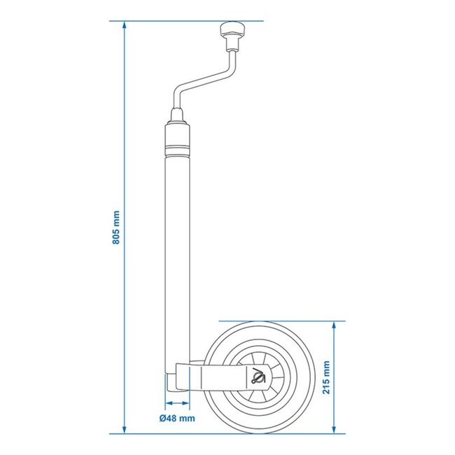 ProPlus Neuswiel voor aanhanger - Weegfunctie - Rubberen band - Ø 48 mm