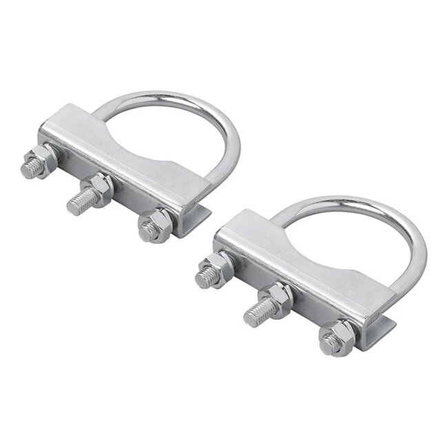 ProPlus U-beugel voor neuswielklem - staal - 60/70 mm - zilver - set van 2