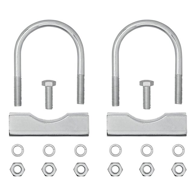 ProPlus U-beugel voor neuswielklem - staal - 60/70 mm - zilver - set van 2