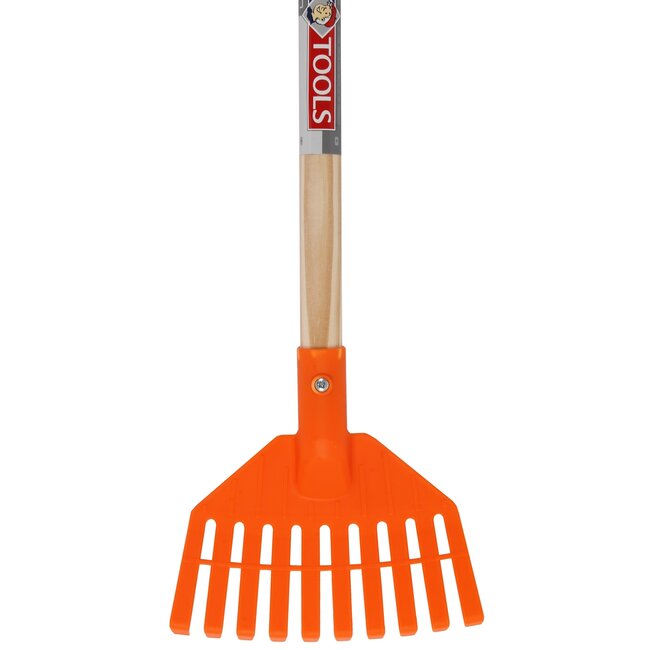 Talen Tools Mini-Gazonhark voor Kinderen - Kunststof - FSC Hout - 75 cm Steel - 17,5 x 12 cm