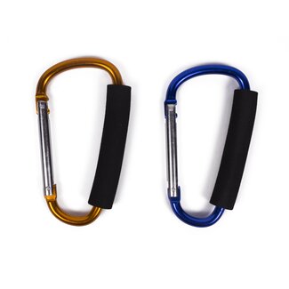 Benson Karabijnhaken set - soft grip - 7 x 120 mm - 2 stuks