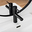 REA Laag model wastafelkraan - mat zwart - modern design - messing - 180 mm hoog