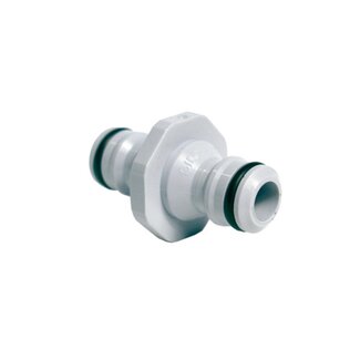 Talen Tools Tuinslang Koppeling - Dubbele Nippel - PVC - Voor Tuinslangen en Apparaten