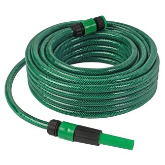 Talen Tools Versterkte Groene Slang met Koppelingen en Regelbare Spuit 1/2"X 15 meter