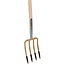 Talen Tools Spitvork Compleet - 4 Tands - 85 cm - Gewaxt Essenhout