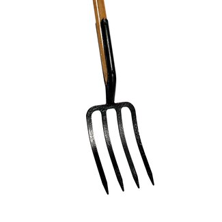 Talen Tools Spitvork Vaste Veer – 4 Tanden – 85 cm – Essenhout