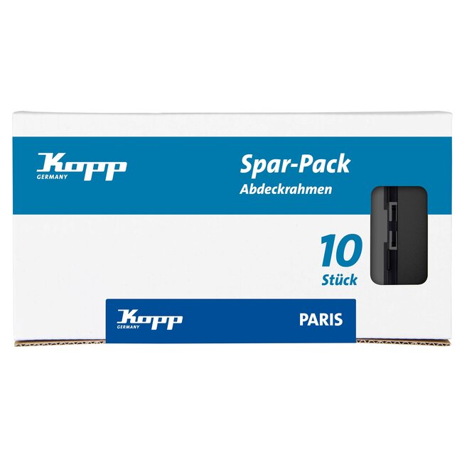 Kopp 1-voudig afdekraam - mat zwart - set van 10 - duurzaam thermoplast