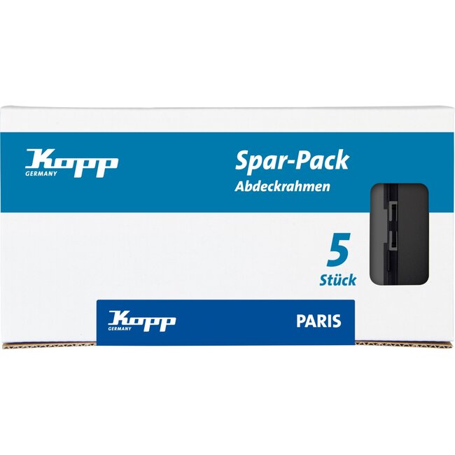 Kopp Paris Afdekraam - 2 Voudig - Mat Zwart - 5 stuks