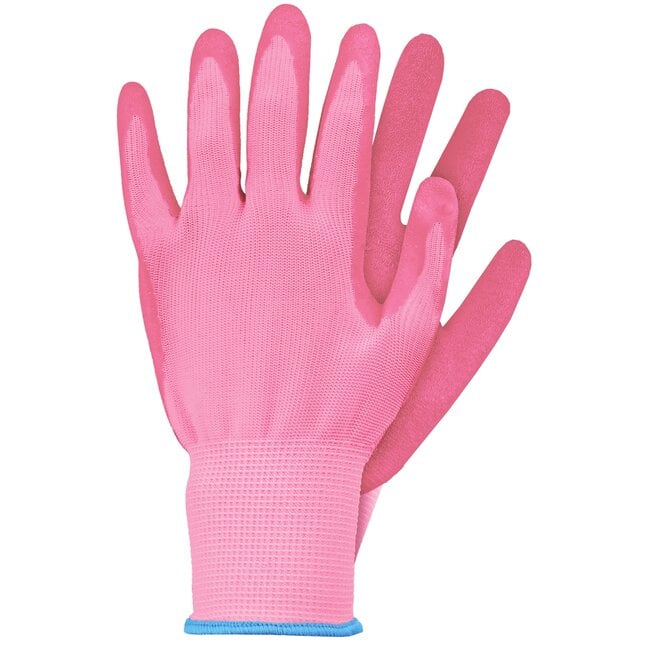 Talen Tools Werkhandschoenen Latex Roze - Maat M - Optimale Grip en Comfort