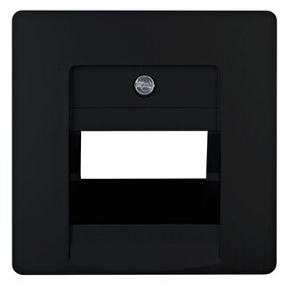 Kopp Tijdloze afdekplaat - 2-voudig - thermoplast - mat zwart - 70x70 mm