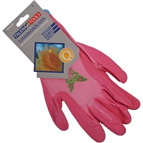 Talen Tools Werkhandschoenen Latex Rose - Maat L Talen Tools Werkhandschoenen Latex Rose - Maat L