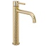 REA Hoog model wastafelkraan - glans goud - luxe uitstraling - messing - eengreeps - 280 mm hoogte